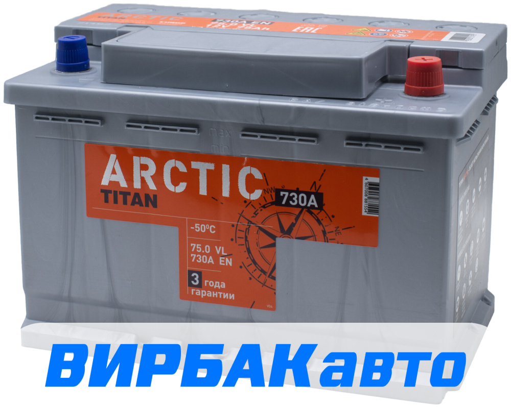 Аккумулятор TITAN ARCTIC 75 Ач 730 А обратная полярность