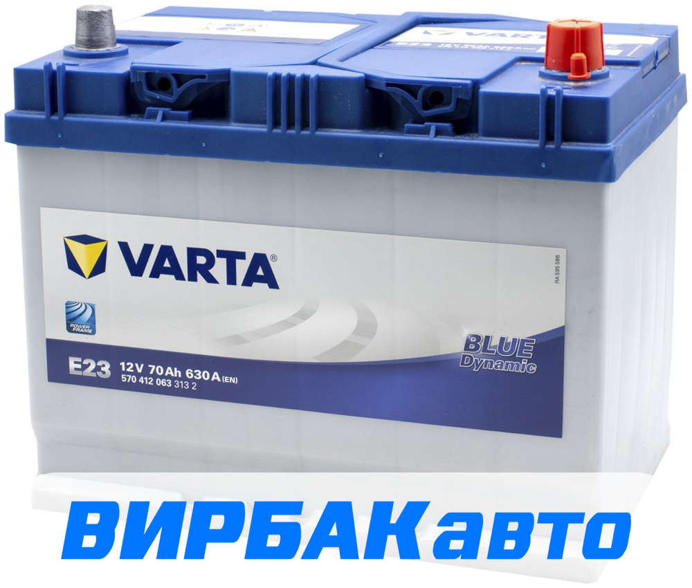 Купить Аккумулятор VARTA Asia Blue Dynamic (E23) 70 Ач 630 А обратная,  клемма стандартная, цены в Волгограде — интернет-магазин VIRBACauto