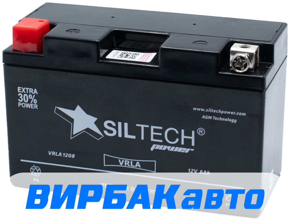 Купить Аккумулятор SILTECH VRLA 1208 (YT7B-4.YT7B-BS) 8 Ач 130 А прямая ...