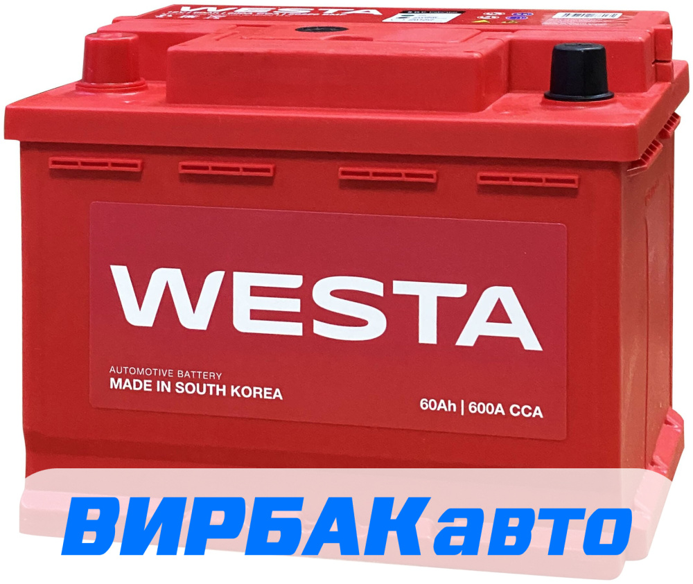 Купить Аккумулятор WESTA Korea 56220 SMF 60 Ач 600 А прямая полярность ...
